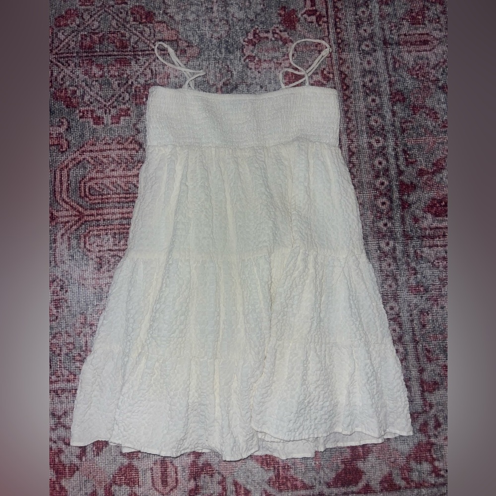Zara white cream dress